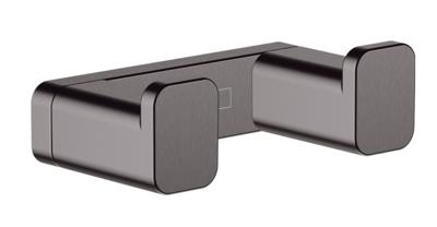 Dubbele Handdoekhaak AddStoris HansGrohe Geborsteld Zwart Chroom