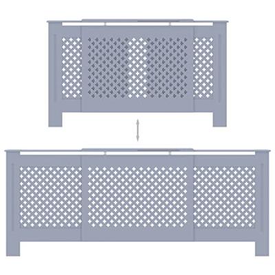 VidaXL Radiatorombouw 205 cm mdf grijs - thumbnail