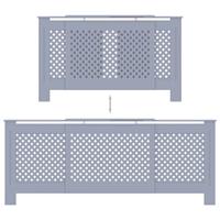 Radiatorombouw 205 cm MDF grijs - thumbnail