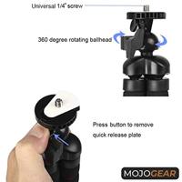 Flexibel statief met schuimrubber poten Zwart/Rood - thumbnail