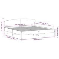 Bedframe zonder matras massief grenenhout wasbruin 180x200 cm - thumbnail