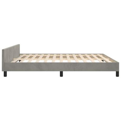 Bedframe zonder matras 160x200 cm fluweel lichtgrijs