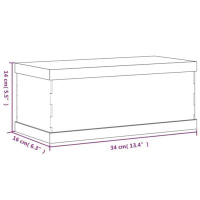 VidaXL Vitrine transparant 34x16x14 cm acryl