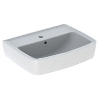 Geberit E-Con fontein hoekig 50x38 cm, met kraangat en overloop, wit - thumbnail
