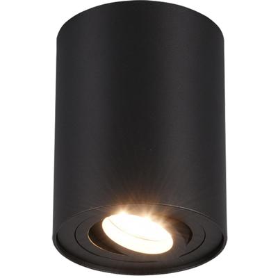 Mat Zwarte LED Plafondlamp - GU10 Fitting - 1-Lichtpunt - Aluminium