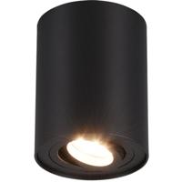 Mat Zwarte LED Plafondlamp - GU10 Fitting - 1-Lichtpunt - Aluminium - thumbnail