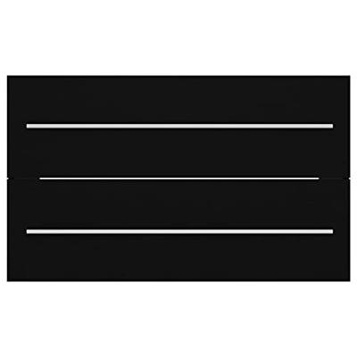 Wastafelkast met ingebouwde wastafel spaanplaat zwart