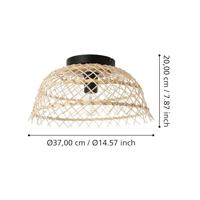 Eglo Rotan plafondlampAusnby Ø 37cm - 43831 - thumbnail