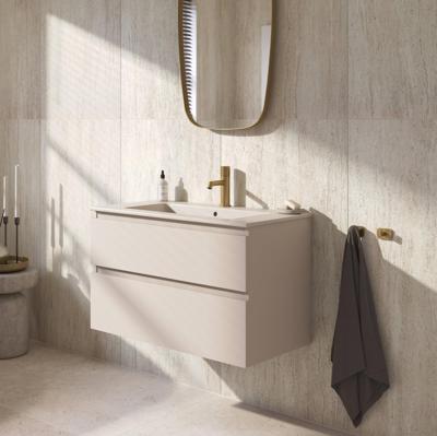 Ben Tendenza badmeubel incl. keramische wastafel 80x46x62cm zand