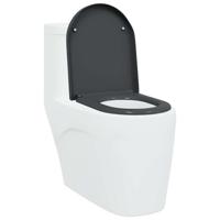 VidaXL Toiletzitting antraciet 49 x 36 x 4 cm duroplast - thumbnail