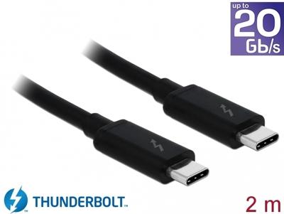 Delock 84847 Thunderbolt-kabel Thunderbolt Aansluitkabel Thunderbolt (USB-C) stekker, Thunderbolt (USB-C) stekker 2.00 m Zwart Delock 84847 Thunderbolt-kabel Thunderbolt Aansluitkabel Thunderbolt (USB-C) stekker, Thunderbolt (USB-C) stekker 2.00 m Zwart