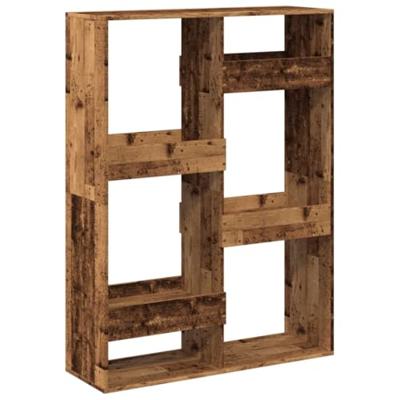 Boekenkast 100x33x135 cm bewerkt hout oud houtkleurig