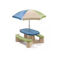Step2 Naturally Playful Picknicktafel met parasol (aqua) - thumbnail