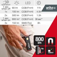 Wiha SB490PL01 45701 Handlamp 800 lm - thumbnail