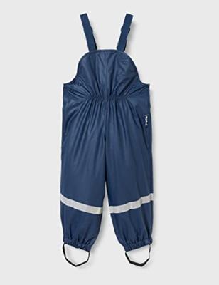 Playshoes regenbroek bretels fleece gevoerd Uni Marine-140