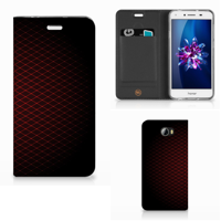 Huawei Y5 2 | Y6 Compact | Hoesje met Magneet | Geruit Rood - thumbnail