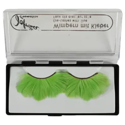 Jofrika cosmetics kunstwimpers veren groen 9,5 cm b-keus ve500 | 50 stuks