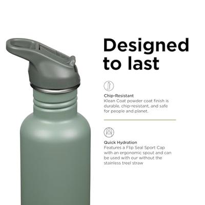 Klean Kanteen Classic 800ml/27oz + Flip/Sportdop Drinkfles Sea Spray 800ml Klean Kanteen Classic 800ml/27oz + Flip/Sportdop Drinkfles Sea Spray 800ml