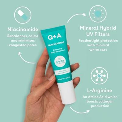 Q+A Zonnebrandcrème Niacinamide SPF 50