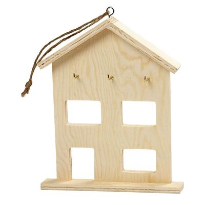 Creativ Company Houten sleutelkast met 3 haken Creativ Company Houten sleutelkast met 3 haken