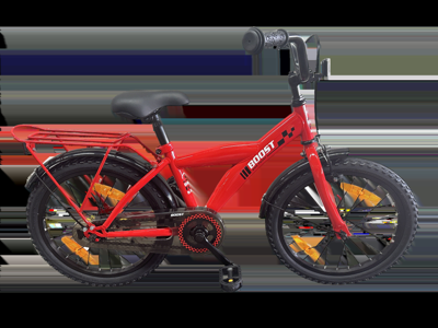 Bikefun Kinderfiets boost 18 inch met remnaaf - rood