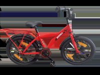 Bikefun Kinderfiets boost 18 inch met remnaaf - rood - thumbnail