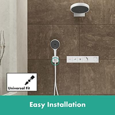 Hansgrohe FixFit Q muuraansluitbocht met handdouchehouder, mat wit Hansgrohe FixFit Q muuraansluitbocht met handdouchehouder, mat wit