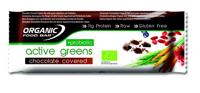 Organic Food Bar Biologische Active Greens Chocolate Covered + Probiotics Bar 68 Gram - thumbnail