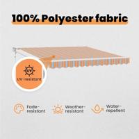 VidaXL Inklapbaar zonnescherm multikleur 350 x 250 cm - thumbnail