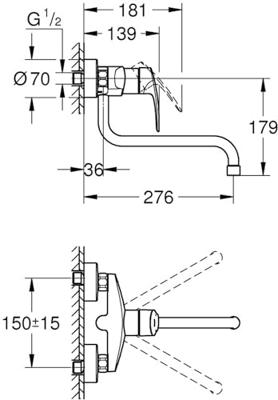 GROHE Eurosmart Keukenkraan - chroom 32224003