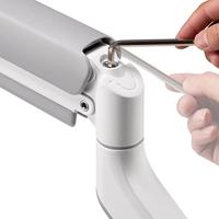 Neomounts ds70-450wh1 full-motion desk mount, 17 - 42 inch, topfix clamp & grommet - thumbnail