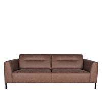 LABEL51 3-zits Bank 'Napoli' Microfiber, kleur Bruin - thumbnail