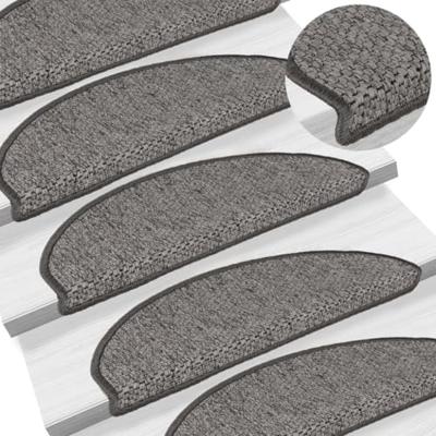 Trapmatten zelfklevend 15 st sisal-look 65x21x4 cm bruinbeige - thumbnail