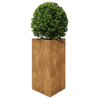 VidaXL Plantenbak driehoekig 50x43x75 cm weervast staal