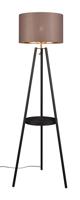 Trio Staande vloerlampColette zwart met taupe kap - R41561032 - thumbnail