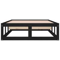 Bedframe massief hout zwart 75x190 cm 2FT6 Small Single - thumbnail