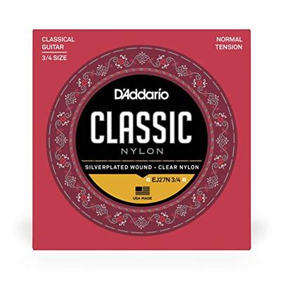 D&apos;Addario EJ27N 3/4 snarenset voor 3/4 formaat klassieke gitaar