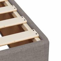 Bedframe zonder matras stof taupe 160x200 cm - thumbnail
