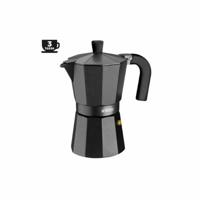 Italiaanse Koffiepot BRA INOX BLACK 3T Zwart - thumbnail