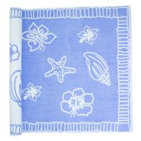 The One Towelling Strandhanddoek Hawaii 90 x 190cm Purple / White - thumbnail