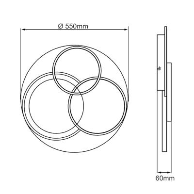 Brilliant Led plafondlampDavinson - G99386/75