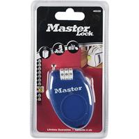 Masterlock 0,70 retractable cable, diam. 2mm - 3-digit resettable combination - 4 - 4603EURD - thumbnail