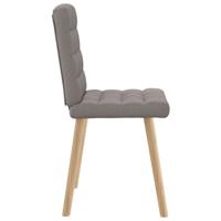 Eetkamerstoelen 4 st draaibaar stof taupe - thumbnail