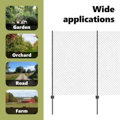 VidaXL Hek met paal grijs 1,5 x 10 m staal en pvc