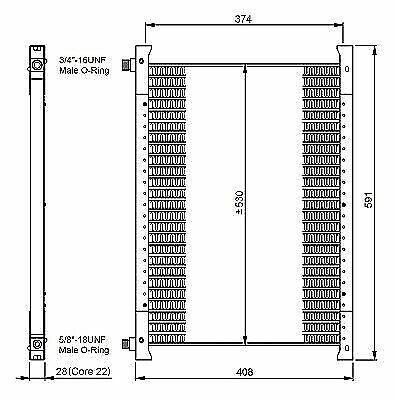 Condensor, airconditioning 35064