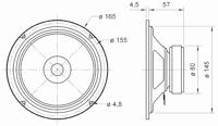 Visaton Vs-bg17 Full-range Luidspreker 17 cm (6.5") 8 Ohm - thumbnail