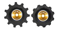 Shimano Cema derailleurwieltjes pvc 9/10/11v rvs-keramisch zwart - thumbnail