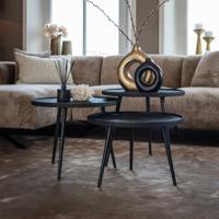 Richmond Salontafel 'Oxford' Set van 3 stuks, kleur Zwart - thumbnail