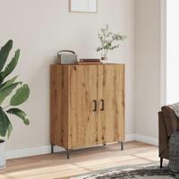 Dressoir 69,5x34x90 cm bewerkt hout artisanaal eikenkleur - thumbnail