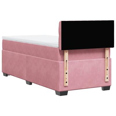 Boxspring met matras fluweel roze 100x200 cm - thumbnail